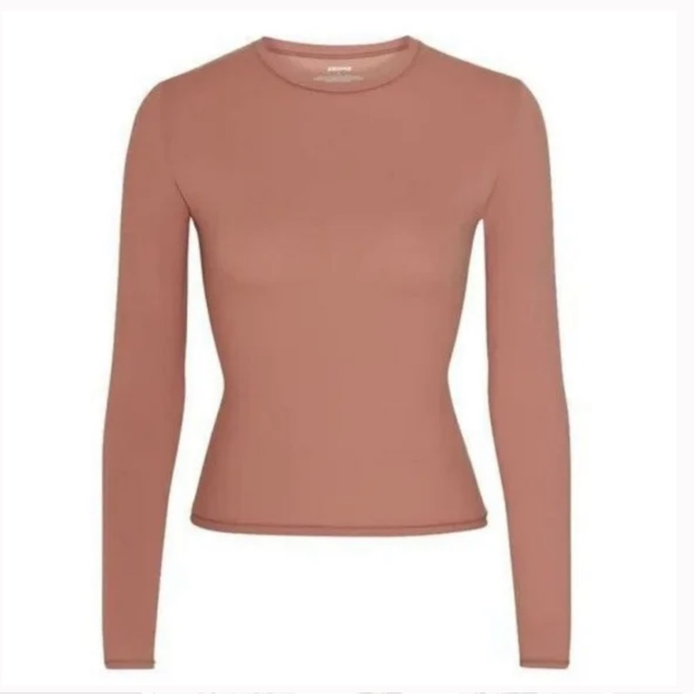 SKIMS Cotton Jersey Long Sleeve Tee Shirt